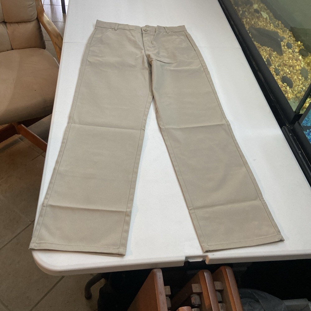 Nautica Boys School Uniform Pants 20 Regular Inseam 30.5 Khaki